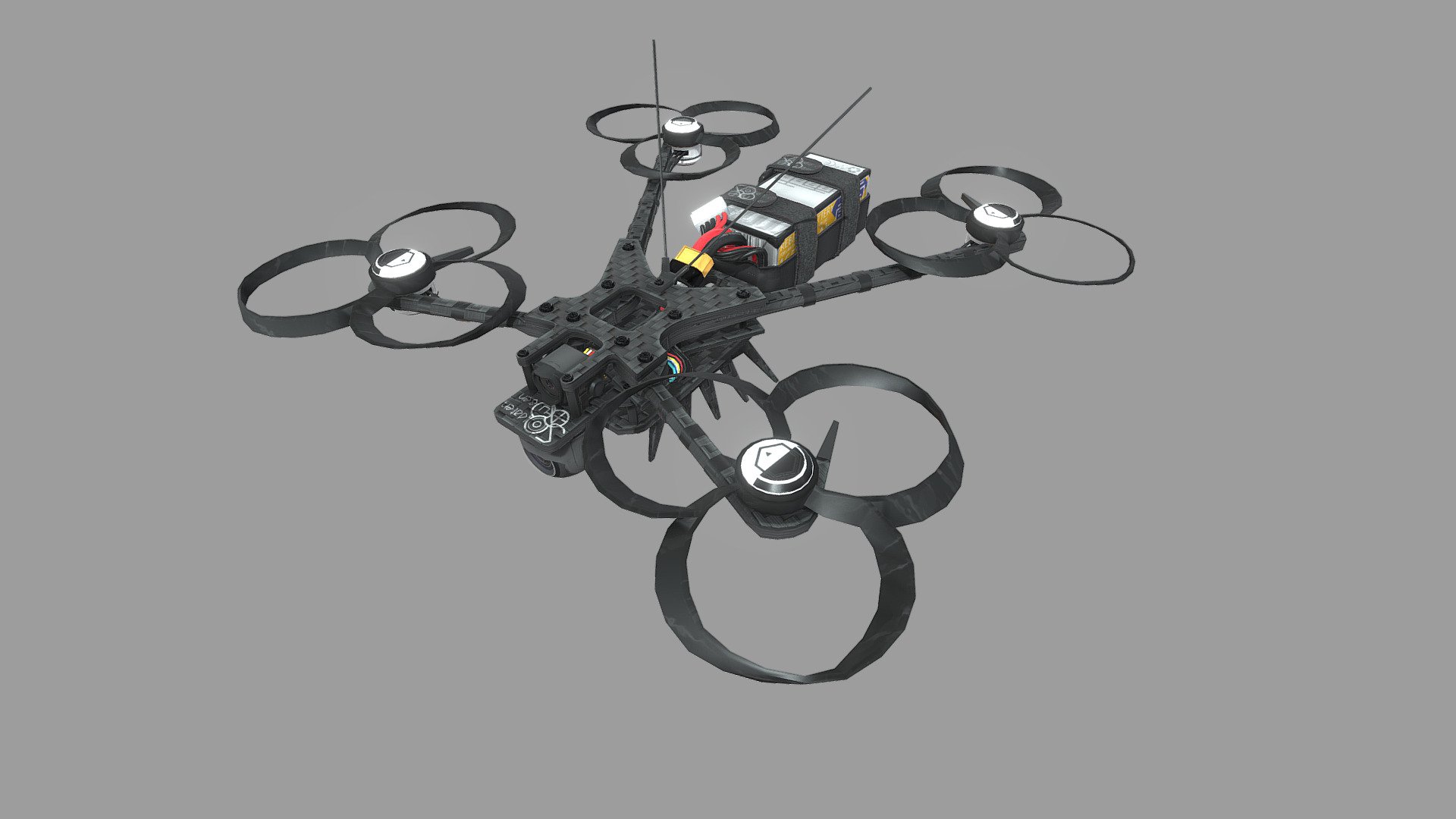 Quadcopter - 3d Model By Ukidama [95e4ec5] - Sketchfab