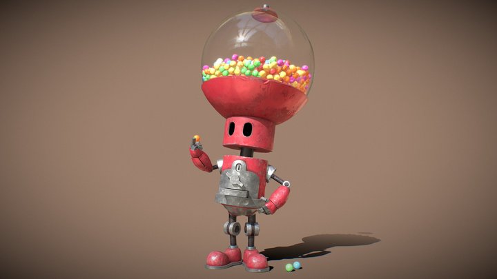 Bubble Bot - #CuteRobotChallenge 3D Model