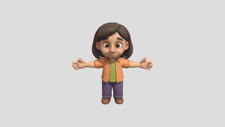 Adventurous Child Explorer 3D Model