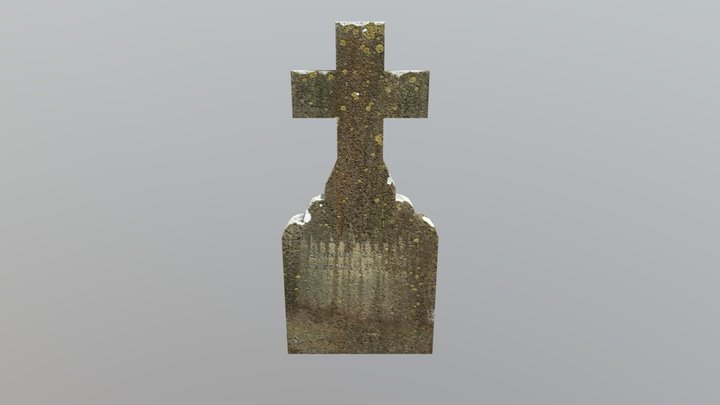 Gravestone Cemetery 3D Model AR VR PBR 3D Model