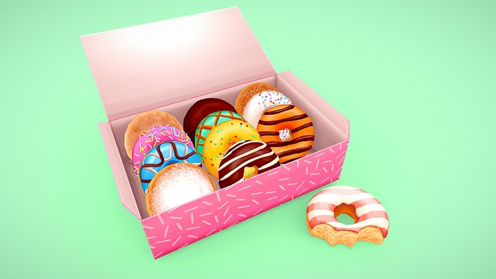 Chill-tober #8 - Donuts 3D Model