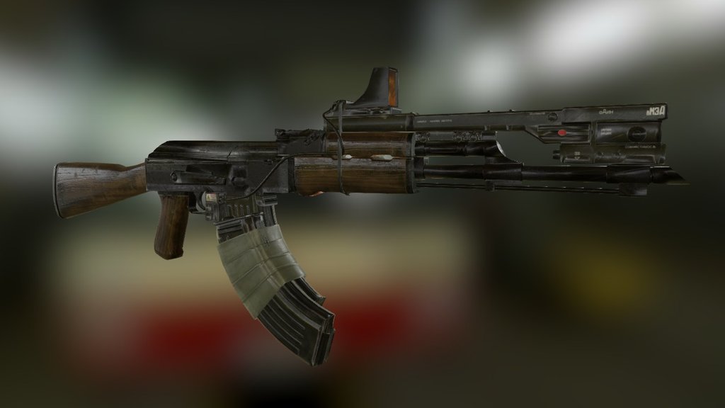 Elysium AK-47 - 3D model by Genesis222 (@cmedina222) .