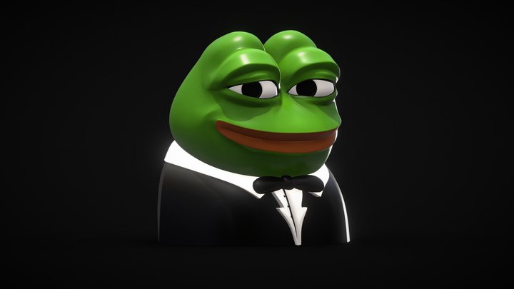 Tuxedo Pepe 3D Model