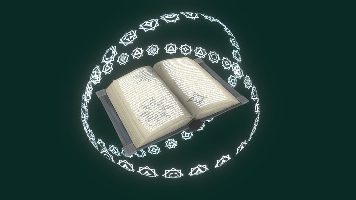 Flying Magic Book 3D Model