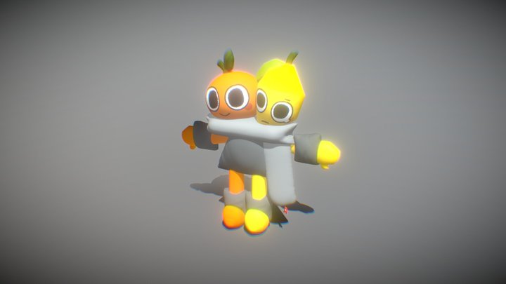 Orang and Lemon - Dandy's world 3D Model