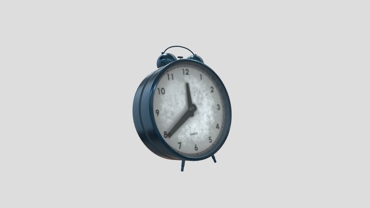 Vintage Twin Bell Alarm Clock | PBR 3D Model