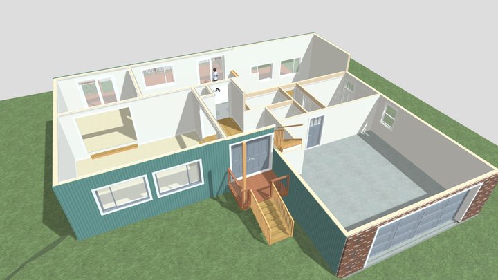 Wood Home - Floor 1 3D Model