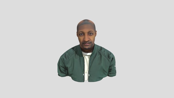 Portrait in Green Jacket 3D Model