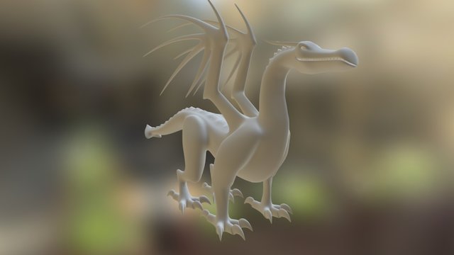 Cartoon Dragon 3D Model