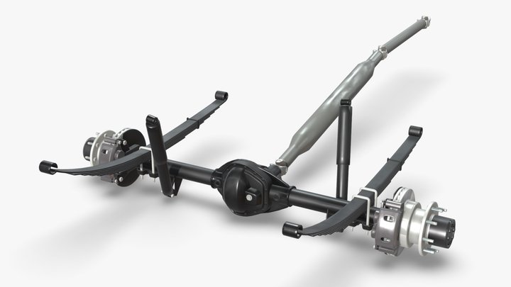 DUALLY AXLE AND DRIVESHAFT 3D Model