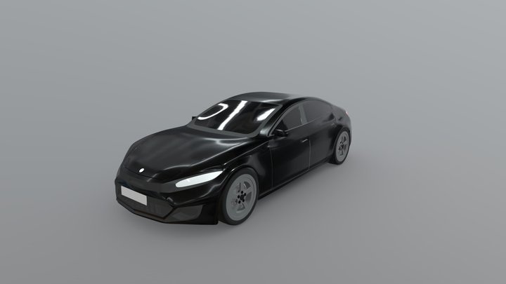 Generic Electric sedan vector 3D Model