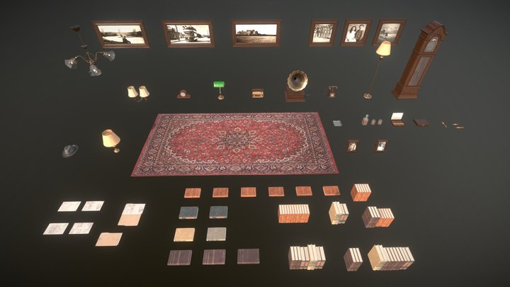 40s Office Props P2 3D Model