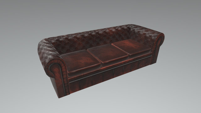 Chesterfield couch 3D Model