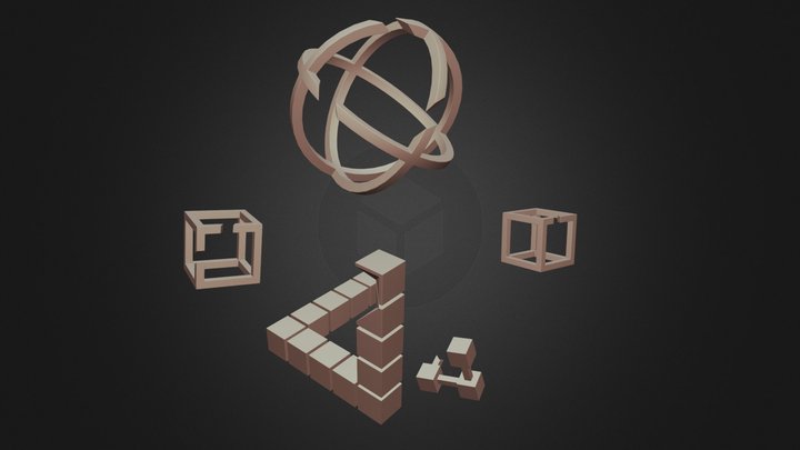 Impossible Objects by MC Escher 3D Model