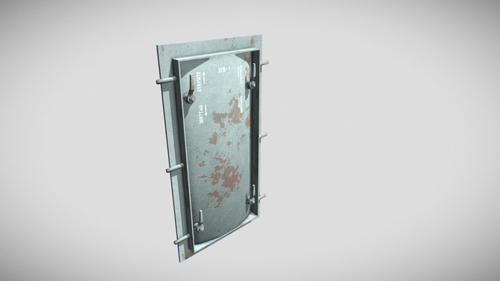 Hermetic protective door | LastLine game 3D Model