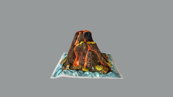 JJ 6th Birthday Volcano Cake 3D Model