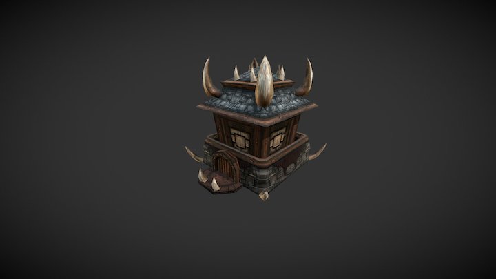 RTS Fantasy Buildings - Orc Town Hall 3D Model