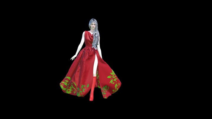 new year dress 3D Model