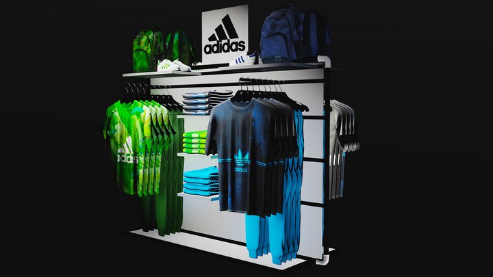 Adidas display - Visual Merchandising guideline 3D Model