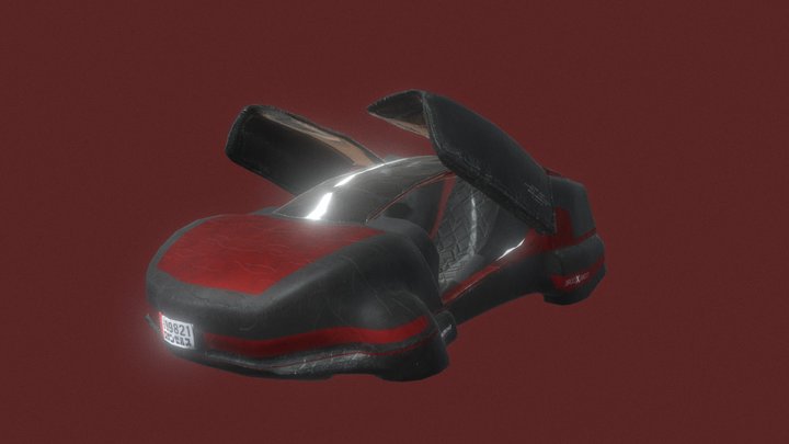 Hover-Car - Low-Poly, Sci-Fi, Game-Ready 3D Model