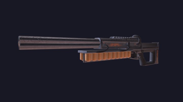 Sci-Fi Rifle 3D Model