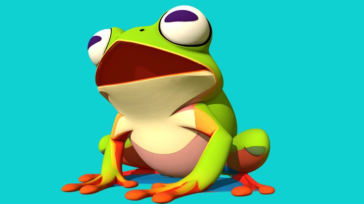 Cutie Frog – Stylized Cartoon Animal