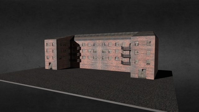 Ruin Building 3D Model 3D Model