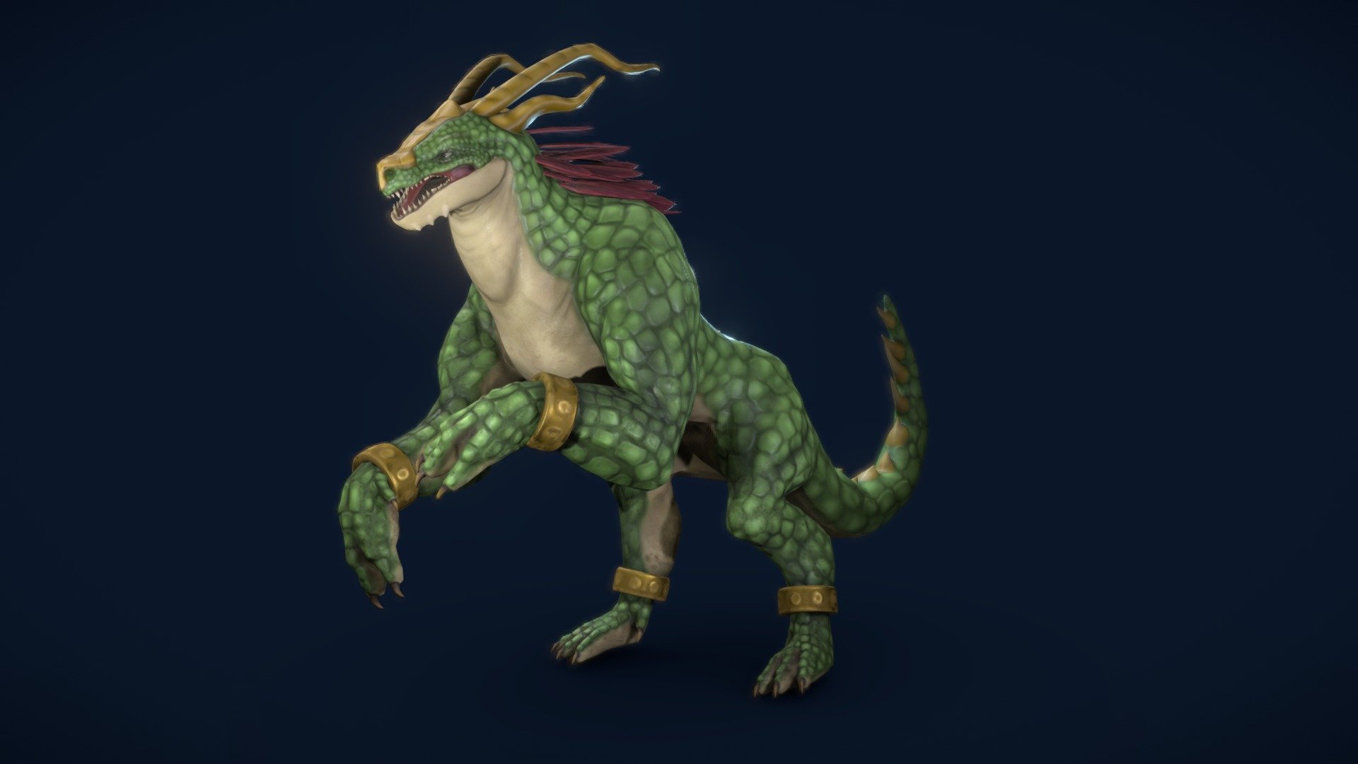 Dragon-ish Creature - 3D model by Niels Weber (@ketoleperouch) [95fe114 ...