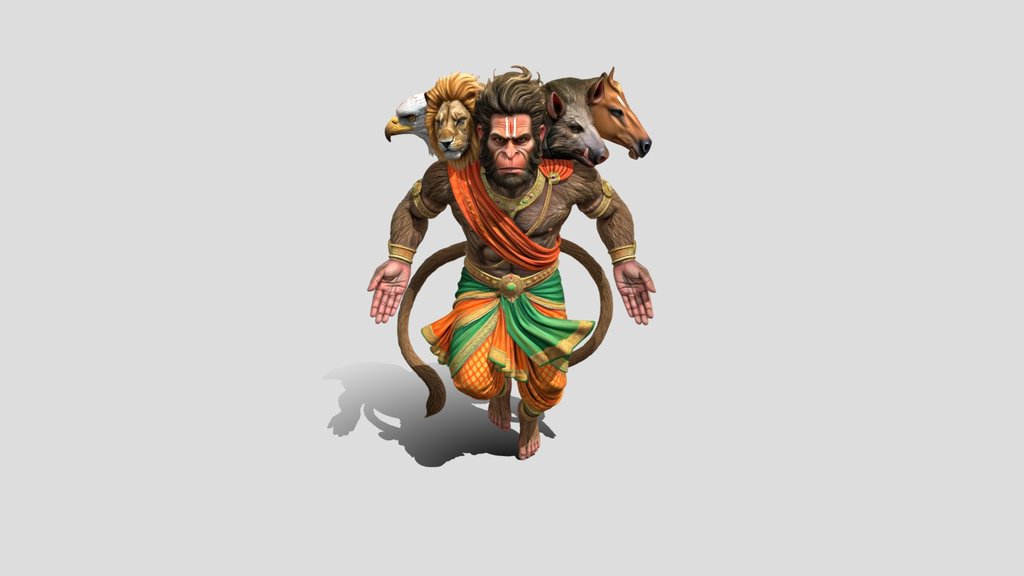 Fiveface Beasts Ascend Hanuman