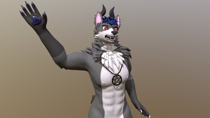 Myth Furry Wolf 3D Model