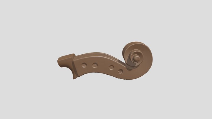 Cello Scroll Scan 3D Model