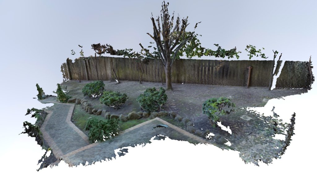 Backyard Shrubs and Fence via Tango Constructor