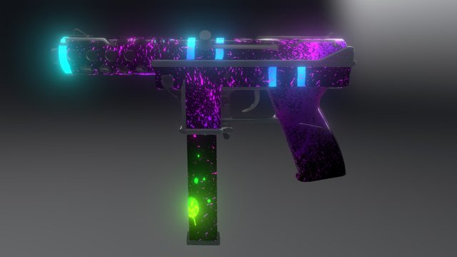 CS:GO Tec-9 | False Painted 3D Model