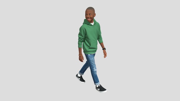 Green Hoodie Stride