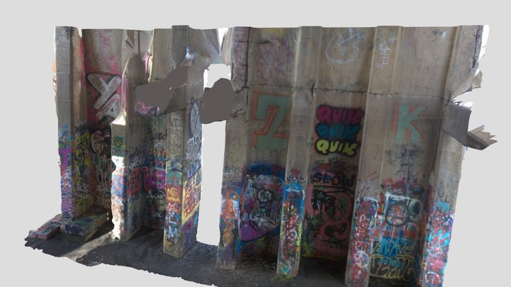 Graffitipierwall 3D Model