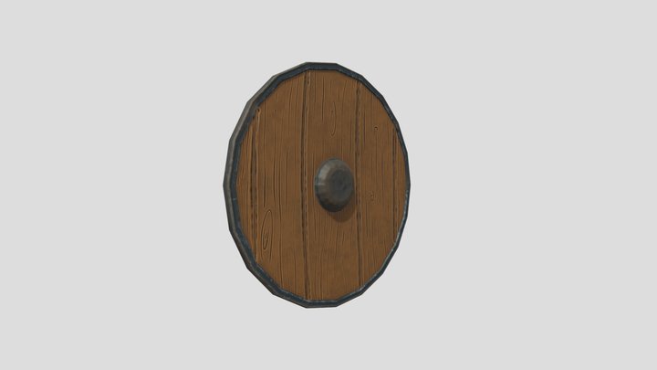 Stylized Shield 3D Model