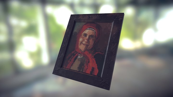 Picture Frame - Old lady Rose 3D Model