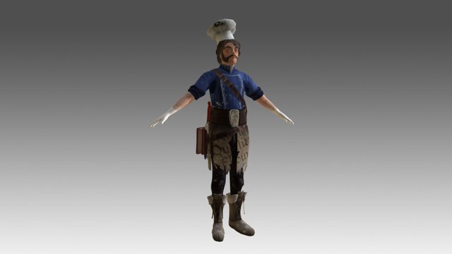 Baker - T Pose and Standard Textures 3D Model