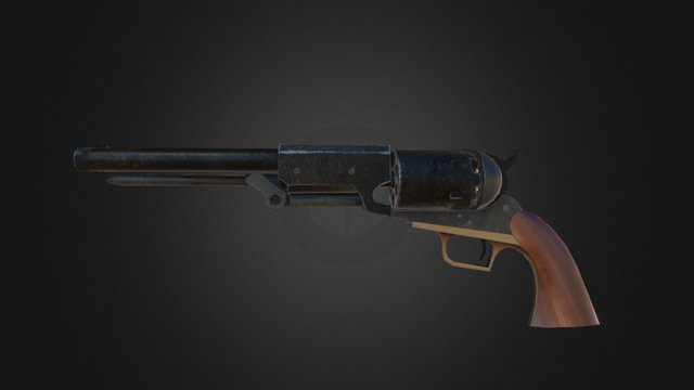 Revolver Colt Walker 3D Model