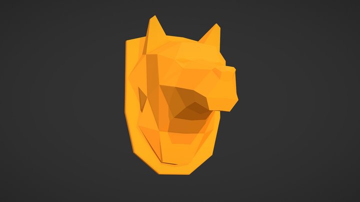 Head Wolf 3D Model