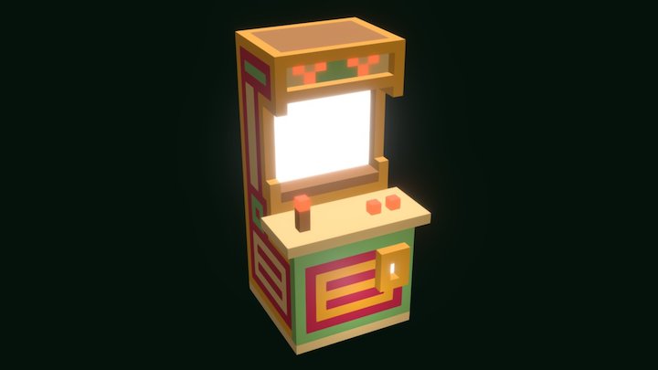 Voxel Arcade 3D Model