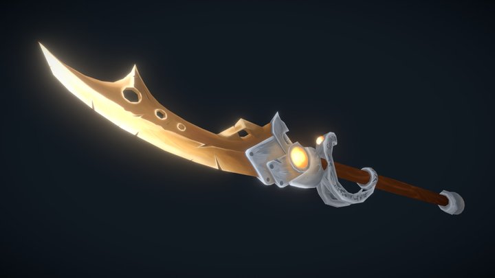 WoW Style Glaive - Weaponcraft 3D Model