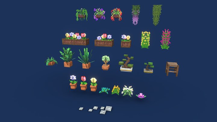 Plants and flowers 3D Model