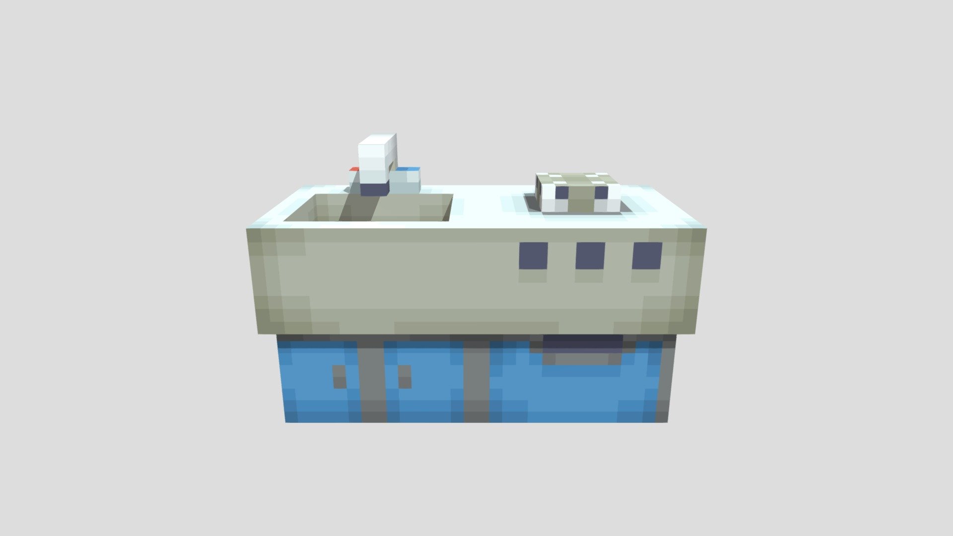 Sink and stove, fire red low poly style 3D model by IADhunter