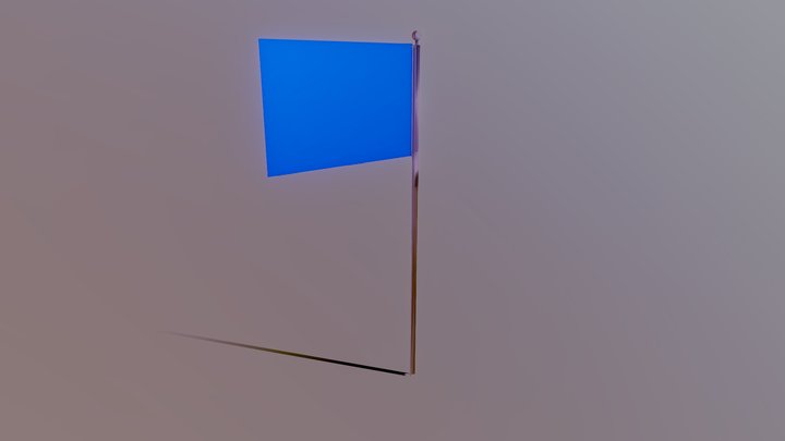 Blank flag 3D Model