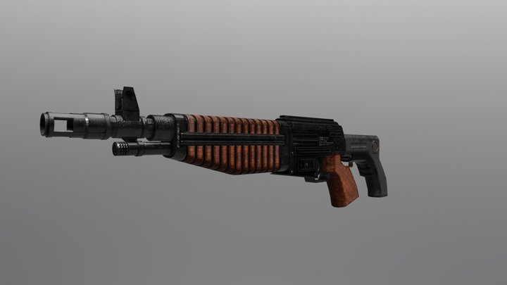 House Escher Autogun - Necromunda 3D Model