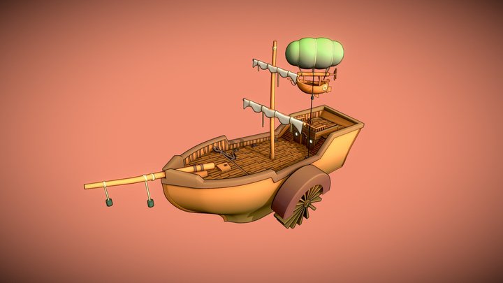 Stylized Ship 3D Model