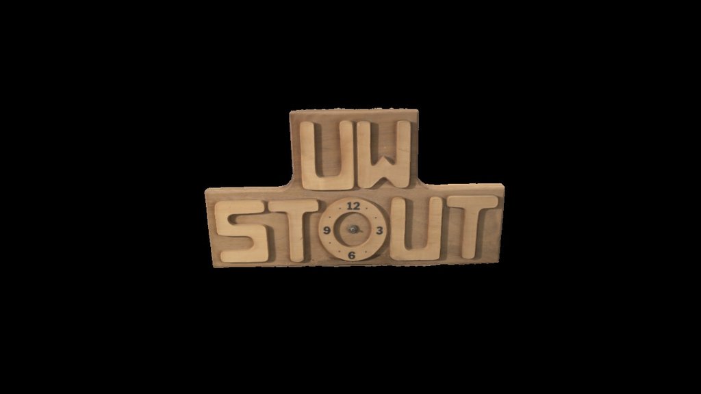 UW Stout Clock - 3D model by AlyssaFawcett [960e9bf] - Sketchfab