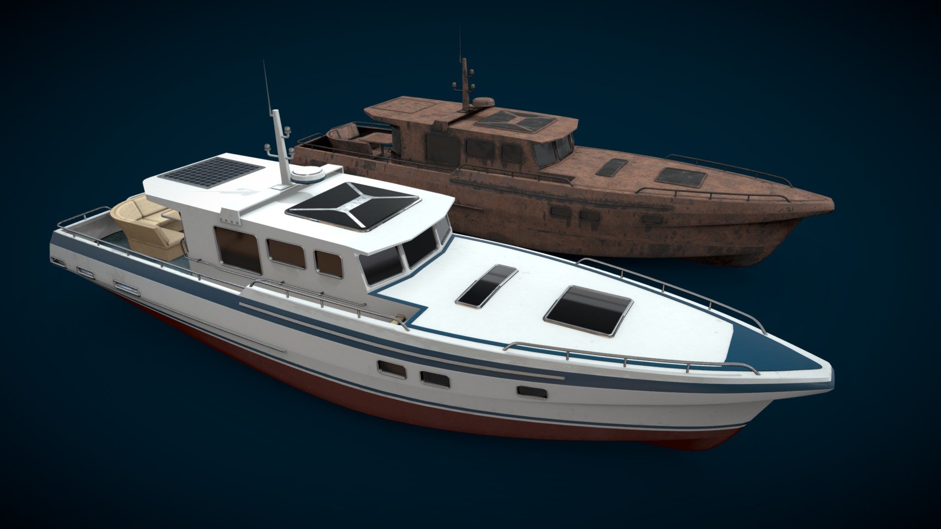 Motorboat - 3D model by maxpsr [960ec0e] - Sketchfab