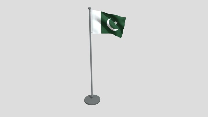 Animated Flag Of Pakistan – Modello 3D gratuito STL